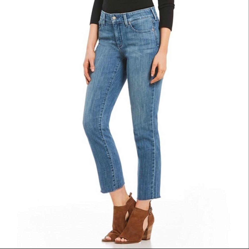 NYDJ  Sheri ankle frayed hem jeans light wash